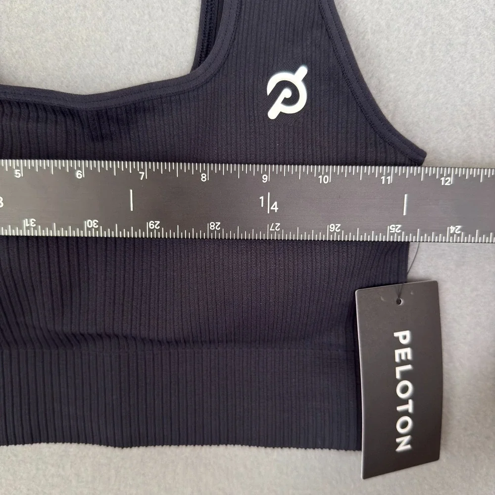 Peloton Women's Size XS/S Seamless Square Neck Bra 214‎ Black NWT